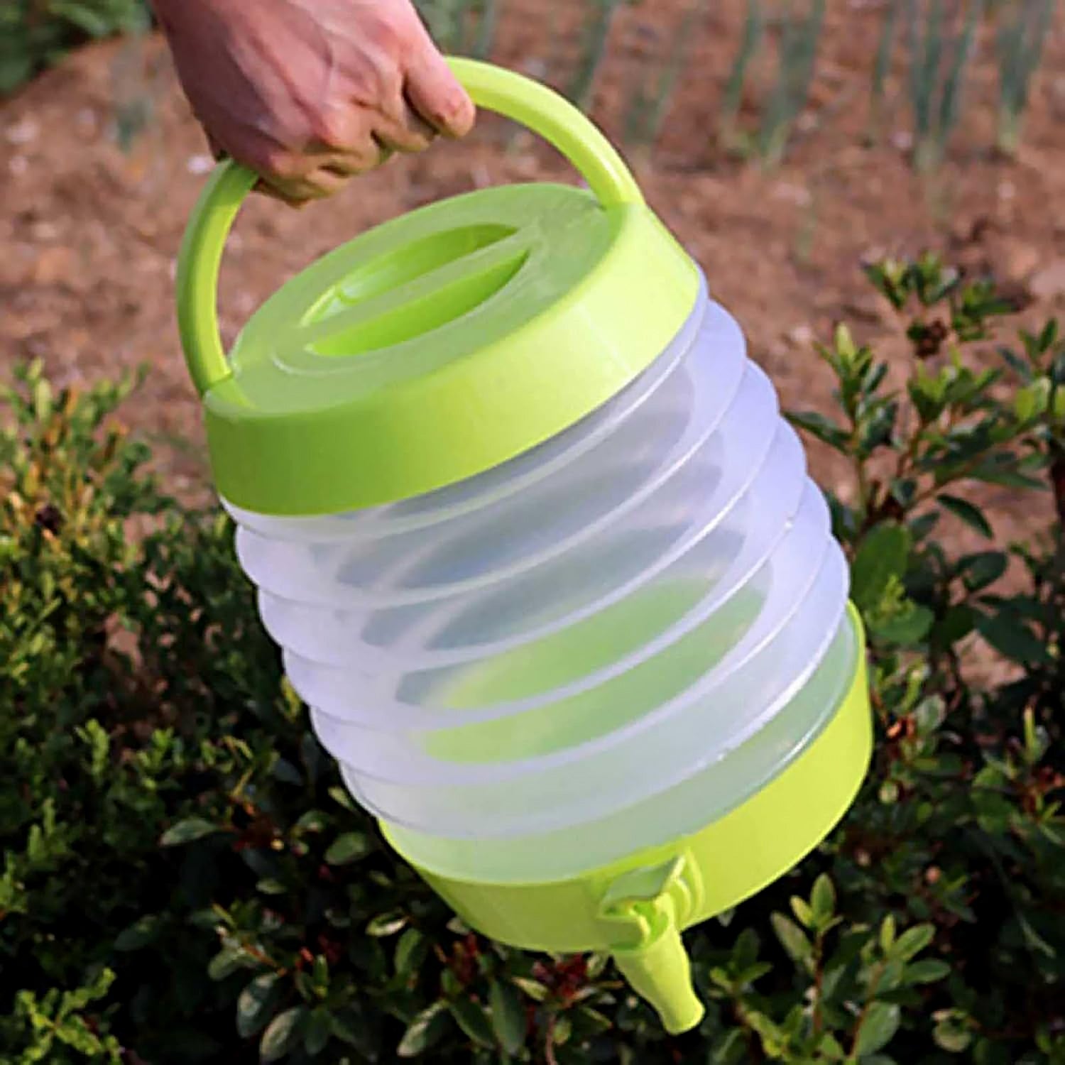 Plastic Collapsible Beverages Container with Tap Cold Drink Dispenser Folding Water Storage Water Jug Tank for Home and Outdoor Party Traveling Picnic (3.5 Litter/ Multicolor) Plastic Collapsible Beverages Container with Tap Cold Drink Dispenser Folding Water Storage Water Jug Tank for Home and Outdoor Party Traveling Picnic (3.5 Litter/ Multicolor)